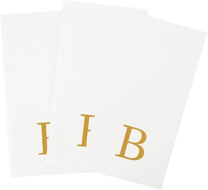 Luxenap 15.8 X 7.9 Inch Linen-Feel Guest Towels, 50 Lettered Hand Towels