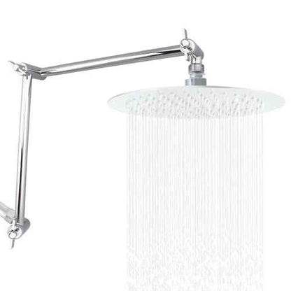 19 Inch Shower Head Extension Arm, Upgrade Flexible Height & Angle Adjustable Shower Arm Extender with Lock Joint, G1/2 Universal Connection for Rain & Handheld Shower Head (Chrome, 19)