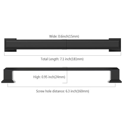 Asidrama 10 Pack 6.3 Inch(160mm) Matte Black Cabinet pulls Kitchen Cabinet Handles Cabinet Pulls Kitchen Cabinet Hardware for Cupboard Drawer Pulls