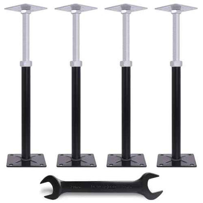Adjustable House Floor Jacks, 4 PCS Post Floor Joist Jacks for Leveling, 11" - 16.5" Height Adjust Range, Telescoping Screw Jacks for Temporary Support - 11000 lbs Max Load Capacity (Each)