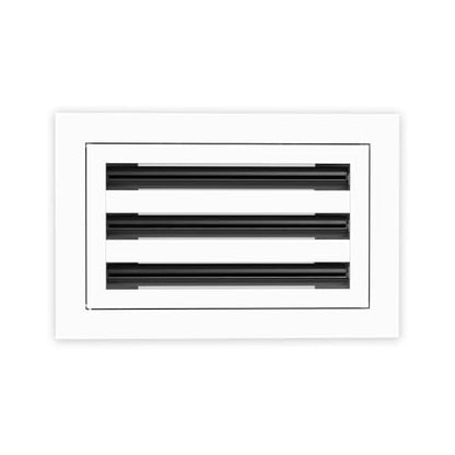 QuietCool 10x6 Modern Design AC Grille - Aluminum White - Air Vent - Linear Slot Diffuser - Register Grille for Heating and Cooling - Compatible with Ceiling, Wall, or Floor Registers