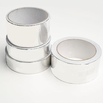 1 Pack Silver Aluminum Tape, Foil Tape, 2 inch (50mm) x 32 Feet (10 Meter), 3.9mil (0.1mm), Heavy Duty Duct Tape for Heat Insulation, HVAC, Dryer Vents, Wrap Pipe, Repair Ducting