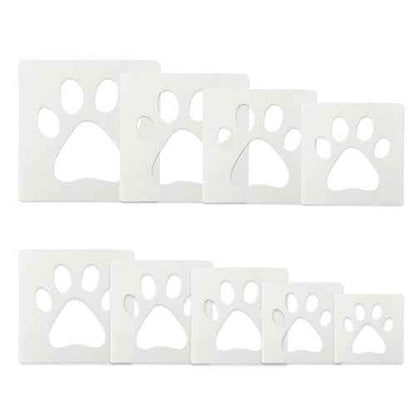 Paw Stencil, 8Pcs Large Dog Paw Stencil for Painting,Cute Bear Cat-Paw Print Stencils Template Reusable Plastic Animal-Paw Paint Stencils for Crafts Art Painting on Wood Paper Flag Wall Home Decor