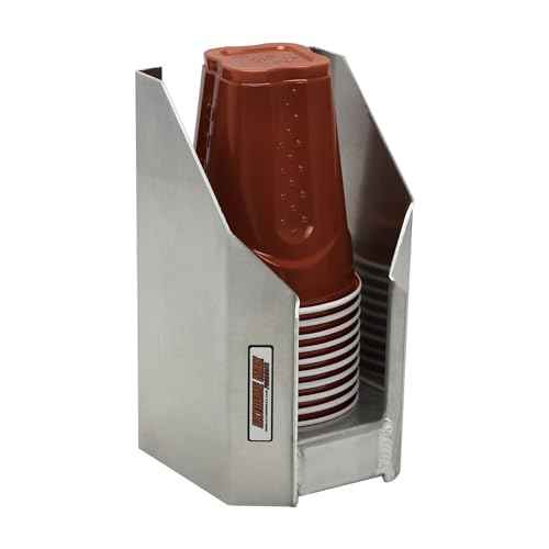 Extreme Max 5001.6282 Aluminum Cup Dispenser for Enclosed Race Trailer, Shop, Garage, Storage - Silver
