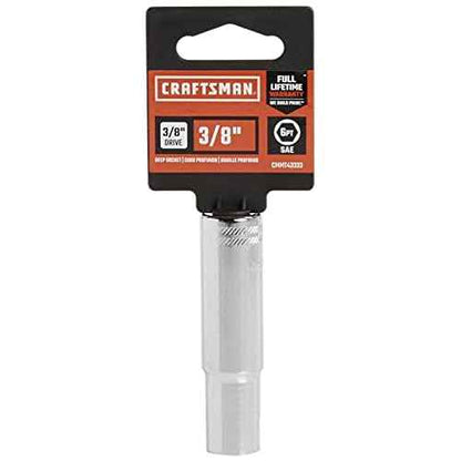 CRAFTSMAN Deep Socket, SAE, 3/8-Inch Drive, 3/8-Inch, 6-Point (CMMT43333)