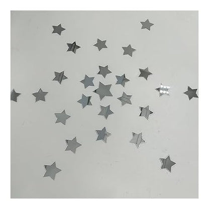 20Pcs Silver Stars Acrylic Mirror Wall Stickers 3 Sizes Stars Stickers with Adhesive Art Decal 3D Wall Decorations for Women and Man Bedroom Home DIY Decor Stickers