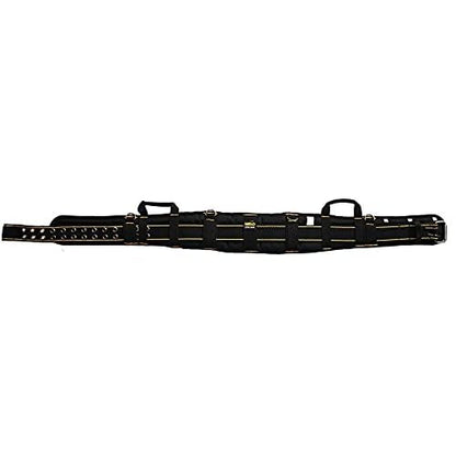 MELOTOUGH Padded Tool Belt with handle strap Construction Work Belt with 4 ring to hook with Tool Belt Suspenders(work suspenders not included) 5 inch Padded Tool Belt