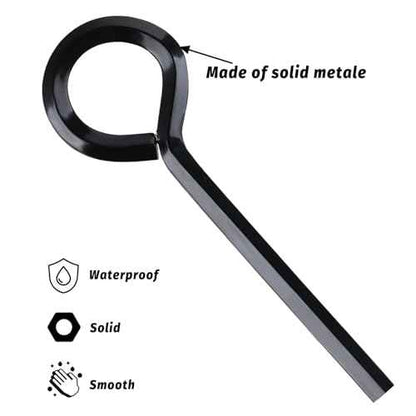 5 Pack 1/8" Allen Wrench, Hex Key for Push Bar Door, Standard Hex Dogging Key with Full Loop, Black Metal Allen Wrenches Keychain Door Keys