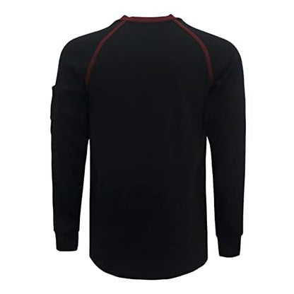 BOCOMAL FR Shirts Flame Resistant Henley Printed and Camo Two Tone 7oz Men's Fire Retardant Work Shirts