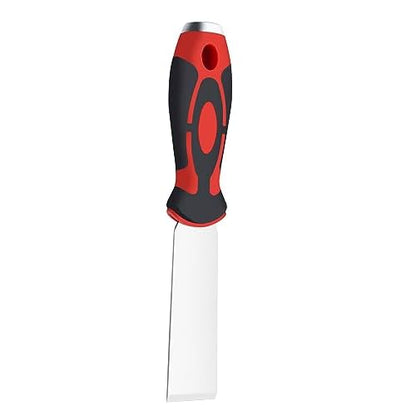 ROTATION Soft Grip, Heavy Duty, Scraper with Hammer End, 1.2", Stainless Steel Putty Knife, 1.2 inch, extra thick