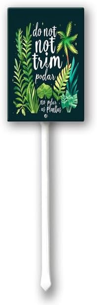 Uptell Do Not Trim No Podar As Plantas Yard Signs with Stakes Aluminum Sign for House/Front Door and Business Outdoor Decoration 8x12 Inch