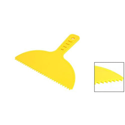 uxcell Wall DIY Decoration Painting Grain Pattern Graining Comb Tool Yellow
