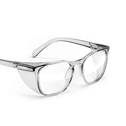 Stoggles Square Z87.1 Certified Polycarbonate Safety Glasses, Scratch & Shatter-Proof, Blue-Light & UV Blocking Lens, Top & Side Shields, Anti-Fog Dip Coated, Durable, Protective & Stylish Eyewear