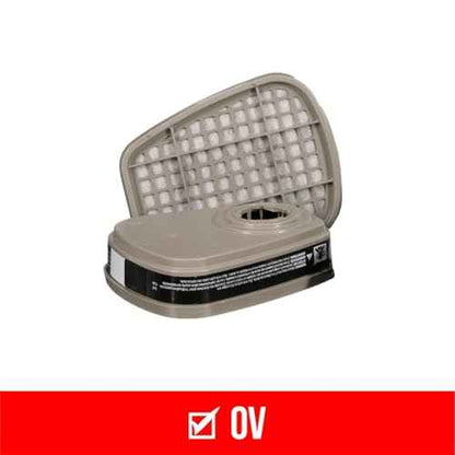 3M Organic Vapor Performance Cartridge, 3 Pairs, For Use With 3M 6000, 6500 & 7500 Series Facepieces, NIOSH-APPROVED OV For Use Against Certain Organic Vapors, Easy-To-Attach Design (6001P3-DC)