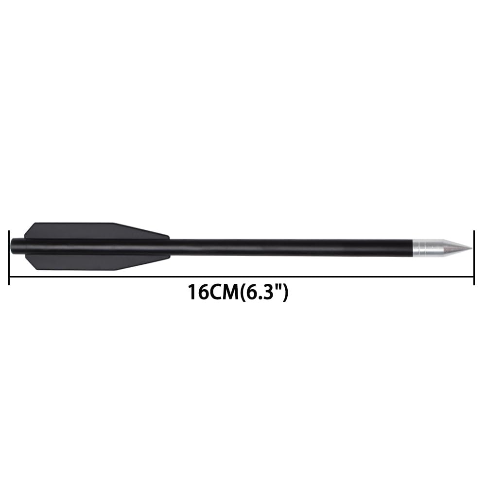 60PCS 6.3 Inch 50-80LB Mini Archery Crossbow Bolts Set with Sharp Metal Tip, Reusable Durable Arrow Dart for Shooting Target Practice, Small Hunting Game, Outdoor Fishing