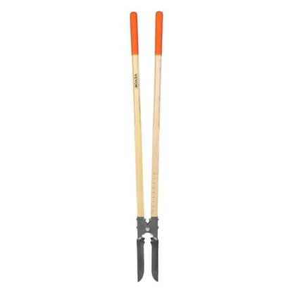 VEVOR Post Hole Digger, Heavy Duty Post Hole Digger with Wood Handle, Manual Hole Digger with Scale Markings and Metal Blade, Post Hole Digger Tool for Digging Yard Work Gardening Outdoors, 57.5-Inch