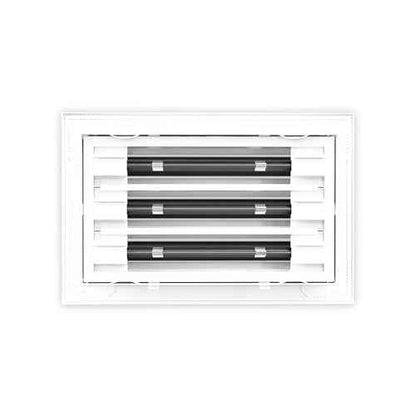 QuietCool 10x6 Modern Design AC Grille - Aluminum White - Air Vent - Linear Slot Diffuser - Register Grille for Heating and Cooling - Compatible with Ceiling, Wall, or Floor Registers