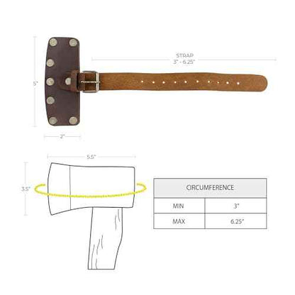 Hide & Drink, Lumberjack Hatchet Sheath, Rustic Case with Adjustable Strap, Protector Holster, Full Grain Leather, Handmade