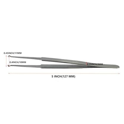 Lock Pin Tumbler Tweezers for Locksmith Pinning & Rekeying Kit Stainless Steel Straight Round Open Slot Tweezers Metal Wire Holding Tweezers Locksmith Tools