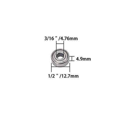 Wolfride 10Pcs Router Bit Bearing Set Top Bearings for Flush Trim Router Bit|Interior Dia: 3/16¡± & Outer Dia: 1/2¡±