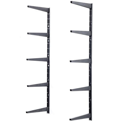 Minimalistic Black Shelf Brackets by Delta Cycle, Set of 10 Fully Adjustable 12-inch Heavy Duty Shelf Brackets, Holds Up to 480 lbs, Modern Shelf Bracket for Wood Shelves