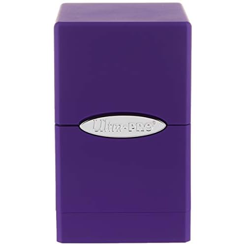 Ultra Pro - Purple Satin Tower Deck Box, Collectible Trading Card Protector Gaming Case Deck Box Organizer Storage Solution