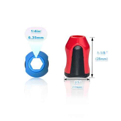 9 Pcs Screwdriver Head Magnetic Ring,Universal Magnetic Screw Ring for Electric Drill and Hand Tools (Red+Blue+Orange)