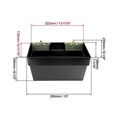 QWORK Heavy Duty Track Basket | Trailer & Warehouse Organizer | 13" x 7-1/8" x 6-1/2" Storage Bin for Trucks | Etrack & Wall Mount Compatible