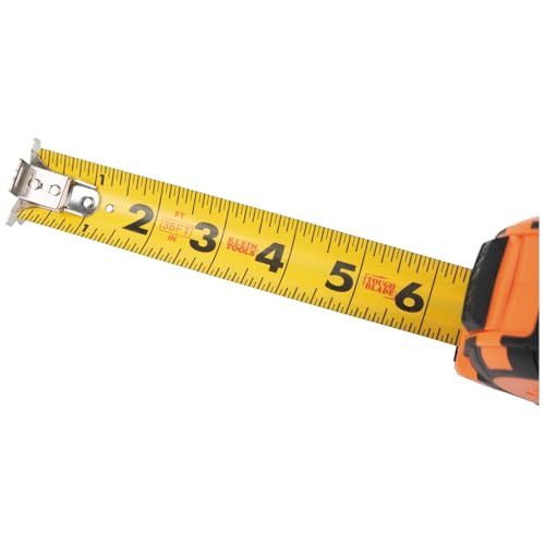 Klein Tools 9235 Tape Measure, Heavy-Duty Magnetic Measuring Tape with 35-Foot Double-Hook Double-Sided Nylon Reinforced Blade, with Metal Belt Clip