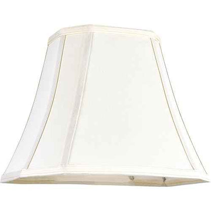 GO&SO Square Cut Corner Lampshades Set of 2, 8x14x11 Inch Medium Table Lamp Shades Cream-Yellow, Natural Fabric Handcrafted, Easy Assembly,Bell Lamp Shade for Floor Lamps Replac for Living Room