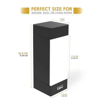 Square Shabbos Lamp ? Elegant Black Finish | Sabbath Lamp with Blackout Hood | UL Approved, Kosher, 15W LED Bulb Included