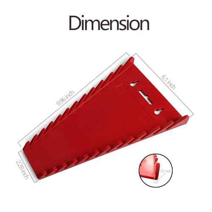 2 Pack Magnetic Wrench Organizer with Free Cleaning Cloth & 4 Screws 24 Slots Tool Tray for SAE (1/4"-1-1/16") & Metric Ultra-Thin 0.2¡± Design, Hanging Holes & Rare Earth Magnets