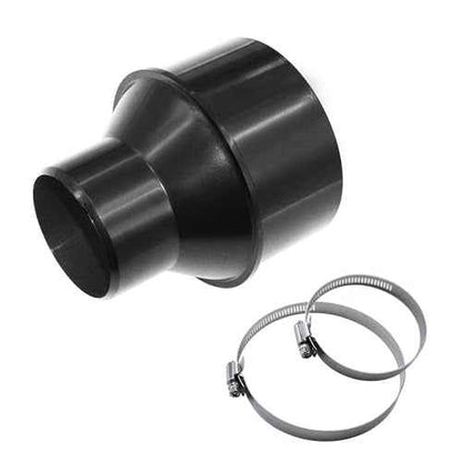 4 Inch Hose to 2-1/2 Inch Dust Collection Hose Cone Reducer Attachment for Dust Collection on Power Tool and Vacuum, Dust Collection Reducer Fitting with 2 Stainless Steel Hose Clamps