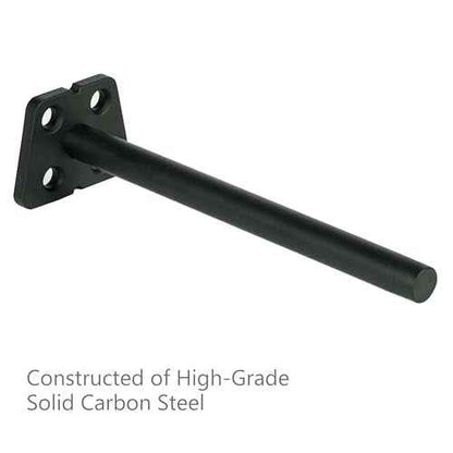 8-Pack 10 Inch Hidden Floating Shelf Bracket, Heavy Duty Blind Shelf Support Hardware | Invisible Wall Brackets for Kitchen, Fireplace Mantel Wood Shelves | Black Powder Coated Solid Steel