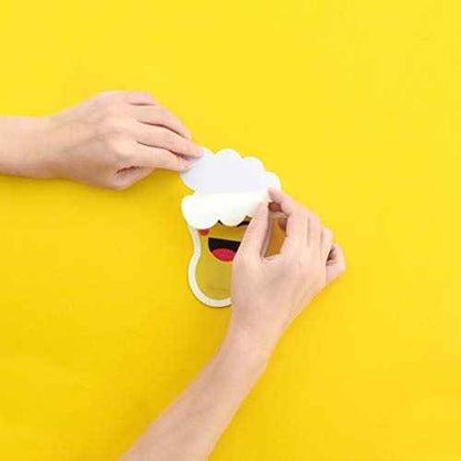 Beautyflier Yellow Cartoon Kids Footprint Stickers (20 Pairs) - Waterproof PVC Material, Self-Adhesive, Social Distance Guides for Nursery, Party, School, Wall & Floor Decor