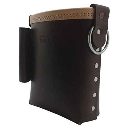 3850-CHOC Bolt Bag with Spud Wrench Holder and Snap Holder | Ironworker Bolt Bag, Medium Size | Premium, Ultra Durable Buffalo Leather | Commercial Grade Sliding Tool Belt Accessory