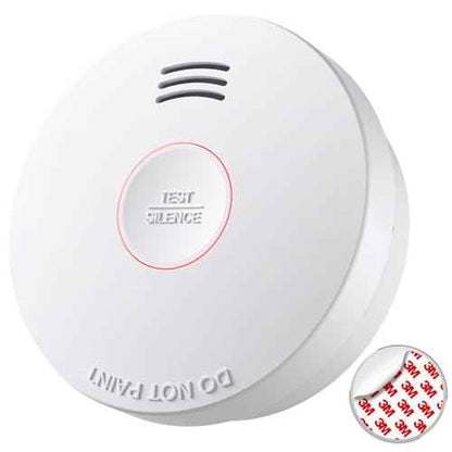 Smoke Detector 10 Year Battery, Smoke Fire Alarm with Photoelectric Sensor, Easy to Install with Magnetic Mount, Smoke Detectors with Silence Button & LED Lights for Home, 1 Pack