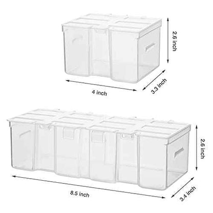 EMENTOL Tool Organizer Box with 16 Compartments, Durable Plastic Storage Box, Parts Organizers