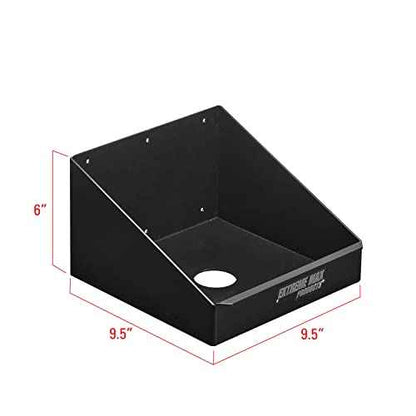 Extreme Max 5001.6128 Rag in a Box Wall-Mount Aluminum Dispenser Storage Rack Organizer for Enclosed Race Trailer, Shop, Garage, Storage - Black