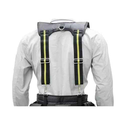 ZAKCO SSP424 Adjustable H Style Tool Belt Suspender. Tool Belt Padded Harness. Tool Belt Shoulder Straps. 1680D Polyester & Breathable. 4 Way Adjustable, Full, Black