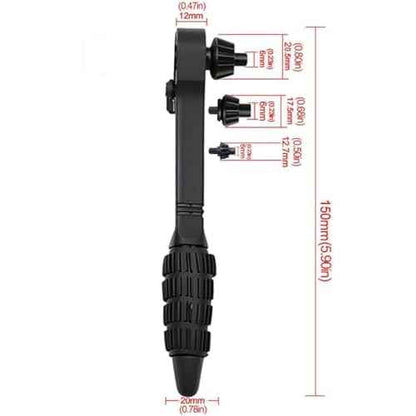 2-in-1 Ratchet Drill Chuck Key Wrench ? Universal Chuck Key Replacement Tool for Drill, Compatible with Most Electric Drills and Power Tools