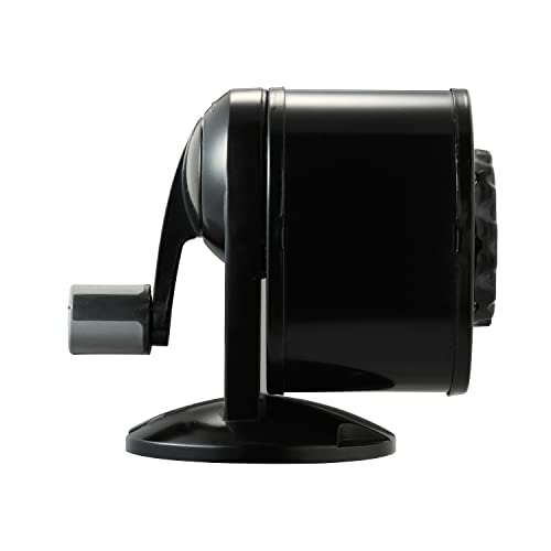 Bostitch Office Wall Mount Manual Pencil Sharpener, 8 Hole Dial, 6X Longer Cutter Life, Vertical or Horizontal Mounting, Black