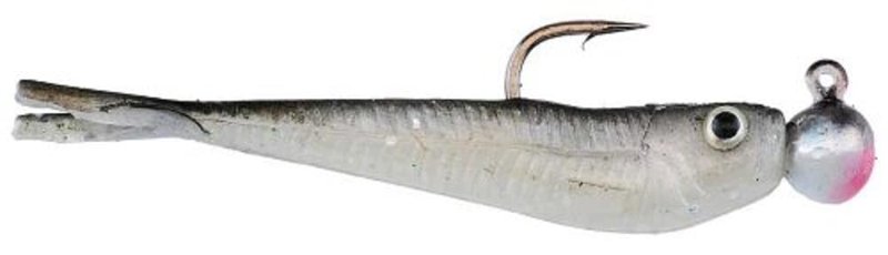 Berkley PowerBait Power Minnow Fishing Bait, Black Shad, 2in | 5cm, Irresistible Scent & Flavor, Realistic Action, Split Tail Design, Ideal for Bass, Walleye, Trout, Panfish Species and More