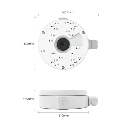 Reolink Junction Box D20 for Reolink Dome Cameras - RLC-520A, RLC-820A, RLC-1224A, E1 Outdoor Series, RLC-823A 16X, RLC-843A, Duo 2V PoE, Duo 3V PoE
