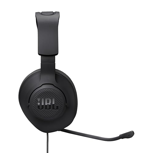 JBL Quantum 100M2 - Wired Over-Ear Gaming Headset with omnidirectional, Detachable mic with Mute Option and Fabric-Covered Memory Foam Ear Cushions, Compatible with All Platforms (Black)