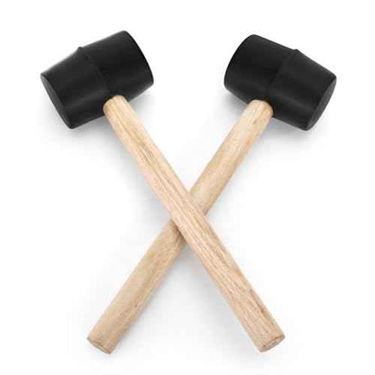 Peohud 12 Pack Rubber Mallet, 7 Oz Small Rubber Hammer with Wood Handle for Flooring, Camping, Tent Stakes, Woodworking, DIY Jewelry, Soft Blow Tasks without Damage