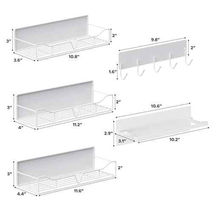 5PCS washing machine storage rack with hooks and hangers, refrigerator, washing machine, microwave, and barbecue grill warehouse storage rack