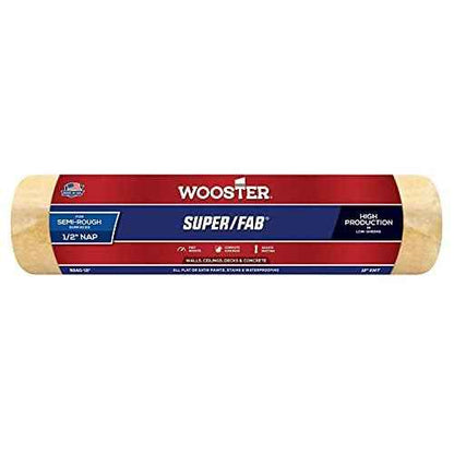 Wooster Brush R240-12 Super/Fab Roller Cover, 1/2-Inch Nap, 12-Inch