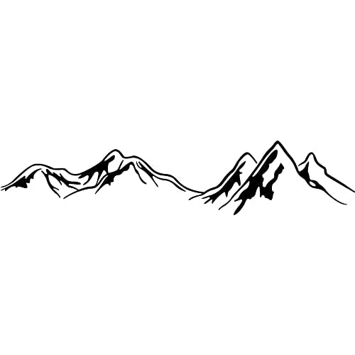 Big Mountains Wall Stickers Family Landscapes Wall Decals Beautiful Art Mural Decor Wallpaper for Living Room Bedroom Office Home Background Decoration