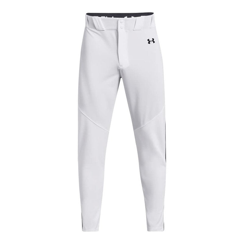 Under Armour Men's Utility Baseball Straight Leg Pant Pipe 22, (102) White/Midnight Navy/Midnight Navy, Small